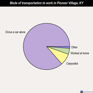 Pioneer Village mode of transportation to work chart