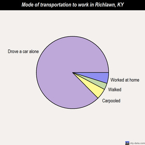 Richlawn mode of transportation to work chart
