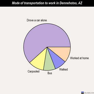 Dennehotso mode of transportation to work chart