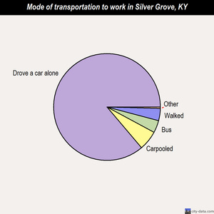Silver Grove mode of transportation to work chart