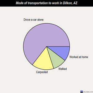 Dilkon mode of transportation to work chart