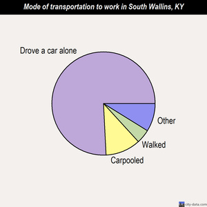 South Wallins mode of transportation to work chart