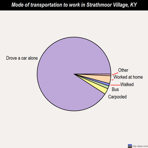 Strathmoor Village mode of transportation to work chart