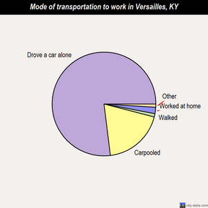 Versailles mode of transportation to work chart