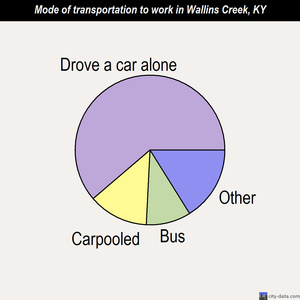Wallins Creek mode of transportation to work chart