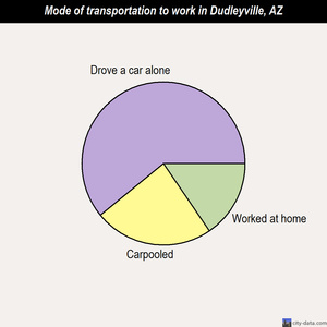 Dudleyville mode of transportation to work chart