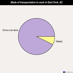 East Fork mode of transportation to work chart