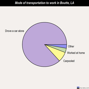 Boutte mode of transportation to work chart