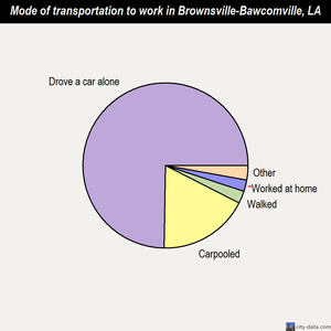 Brownsville-Bawcomville mode of transportation to work chart