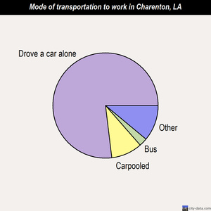 Charenton mode of transportation to work chart