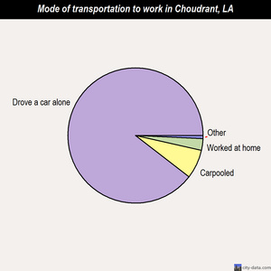 Choudrant mode of transportation to work chart