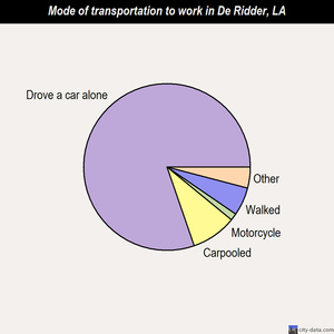 De Ridder mode of transportation to work chart