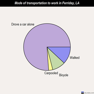 Ferriday mode of transportation to work chart