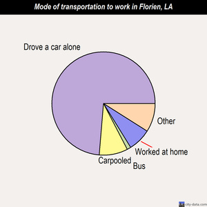 Florien mode of transportation to work chart