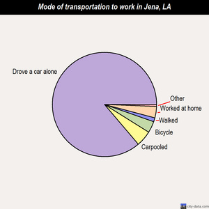 Jena mode of transportation to work chart