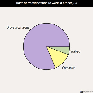 Kinder mode of transportation to work chart