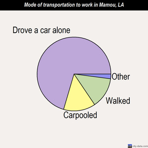 Mamou mode of transportation to work chart