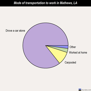Mathews mode of transportation to work chart
