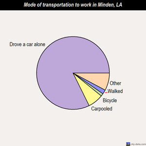 Minden mode of transportation to work chart