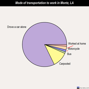 Montz mode of transportation to work chart