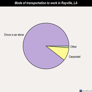 Rayville mode of transportation to work chart