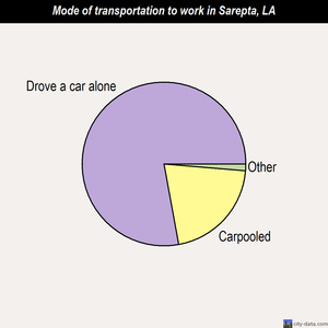 Sarepta mode of transportation to work chart