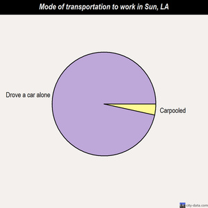 Sun mode of transportation to work chart