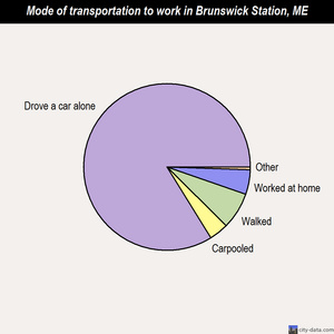 Brunswick Station mode of transportation to work chart