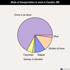 Camden mode of transportation to work chart