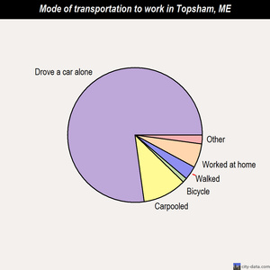 Topsham mode of transportation to work chart
