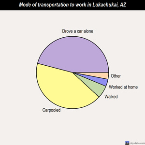 Lukachukai mode of transportation to work chart