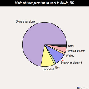 Bowie mode of transportation to work chart