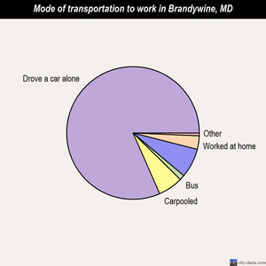 Brandywine mode of transportation to work chart