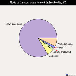 Brookeville mode of transportation to work chart