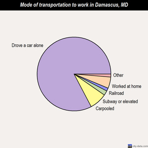 Damascus mode of transportation to work chart