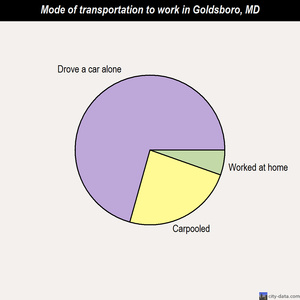 Goldsboro mode of transportation to work chart
