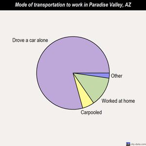 Paradise Valley mode of transportation to work chart
