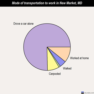 New Market mode of transportation to work chart