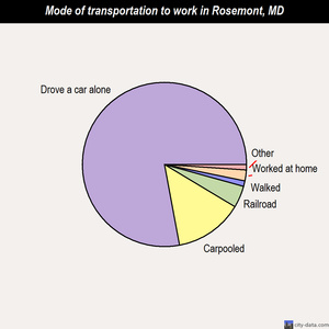 Rosemont mode of transportation to work chart