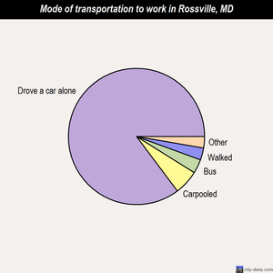 Rossville mode of transportation to work chart