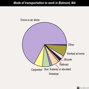 Belmont mode of transportation to work chart