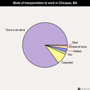 Chicopee mode of transportation to work chart