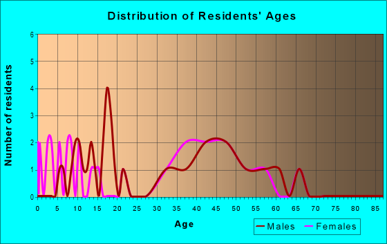Age and Sex of Residents in El Ranchos Florida in Durango, CO