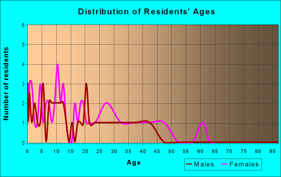 Age and Sex of Residents in A Q Valley in Springdale, AR