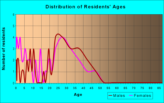 Age and Sex of Residents in Huron Crossing in Denver, CO