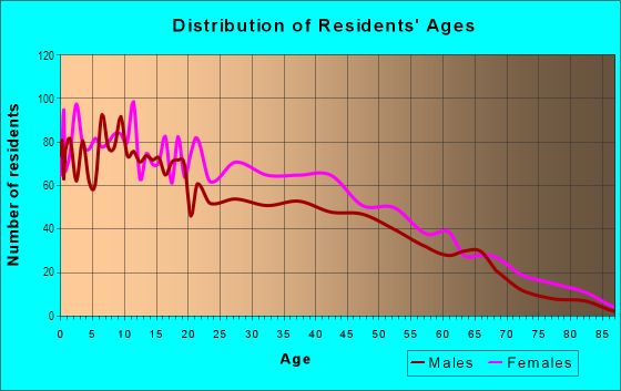 Age and Sex of Residents in Vista Del Lago in Dundee, FL