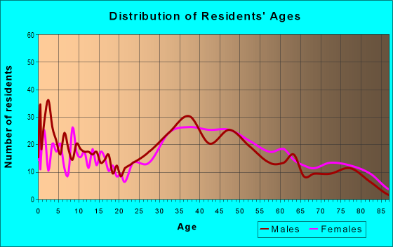 Age and Sex of Residents in Broad River in Norwalk, CT