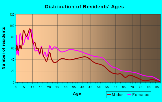 Age and Sex of Residents in Fort Stanton in Washington, DC
