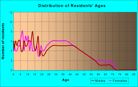 Age and Sex of Residents in Hamilton Park in Tampa, FL