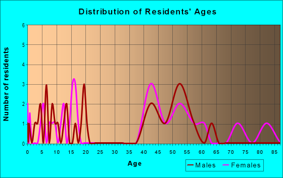 Age and Sex of Residents in Magdalene Grove in Tampa, FL